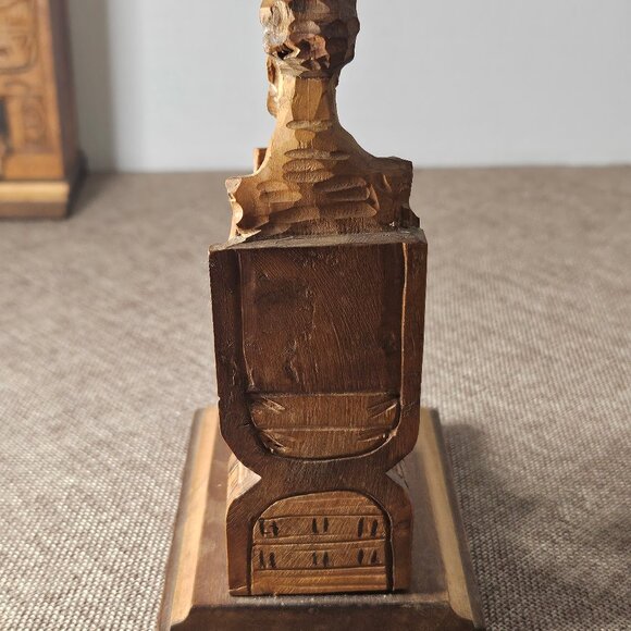 Carved Wood Sculptures of Don Quixote and Sancho Paza Bookends From Literary Cla - Picture 9 of 13